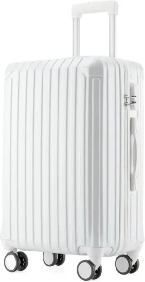 IRYZE Lightweight Suitcase Suitcase With Spinner Wheels Hardshell Lightweight Rolling Suitcases For Business Travel Carry on Luggage (Color : White, Size : 24in)