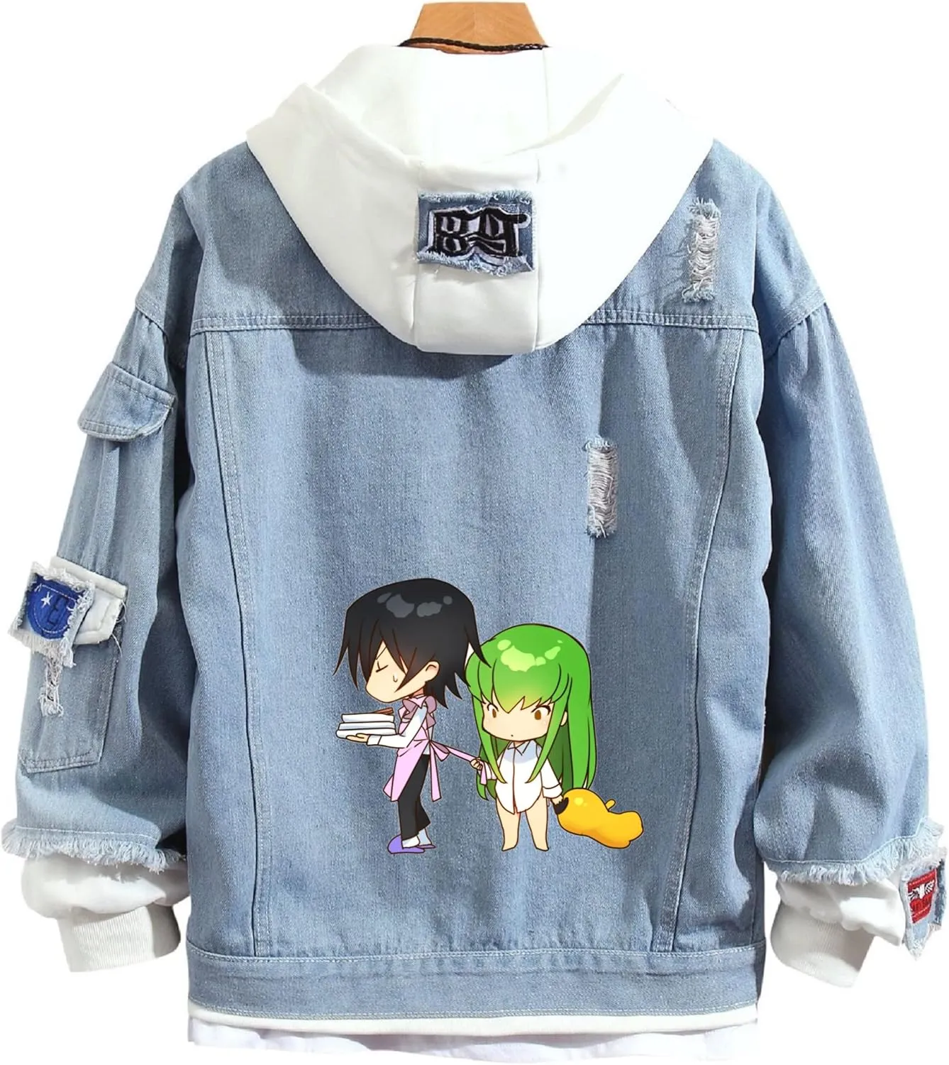 ISaikoy Anime Code Geass Denim Jacket Sweatshirt Costume Hoodie Pullovers Fleeces