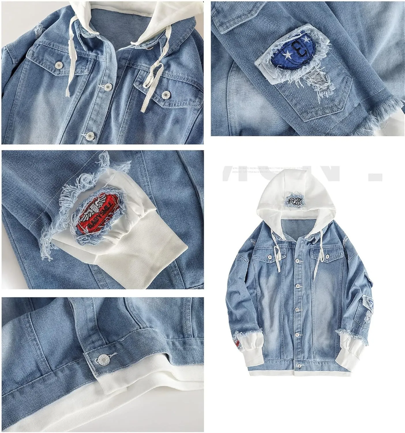 ISaikoy Anime Yu Yu Hakusho Denim Jacket Sweatshirt Costume Hoodie Pullovers Fleeces