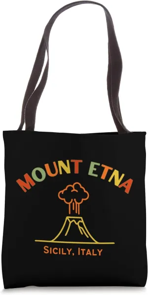 Italy Mount Etna Volcano Travel - Tops, Tees & Accessories Tote Bag