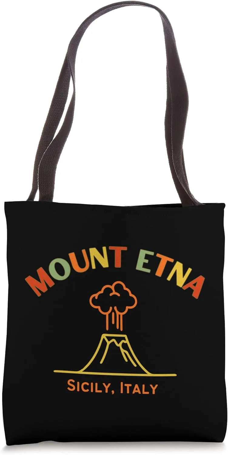 Italy Mount Etna Volcano Travel - Tops, Tees & Accessories Tote Bag