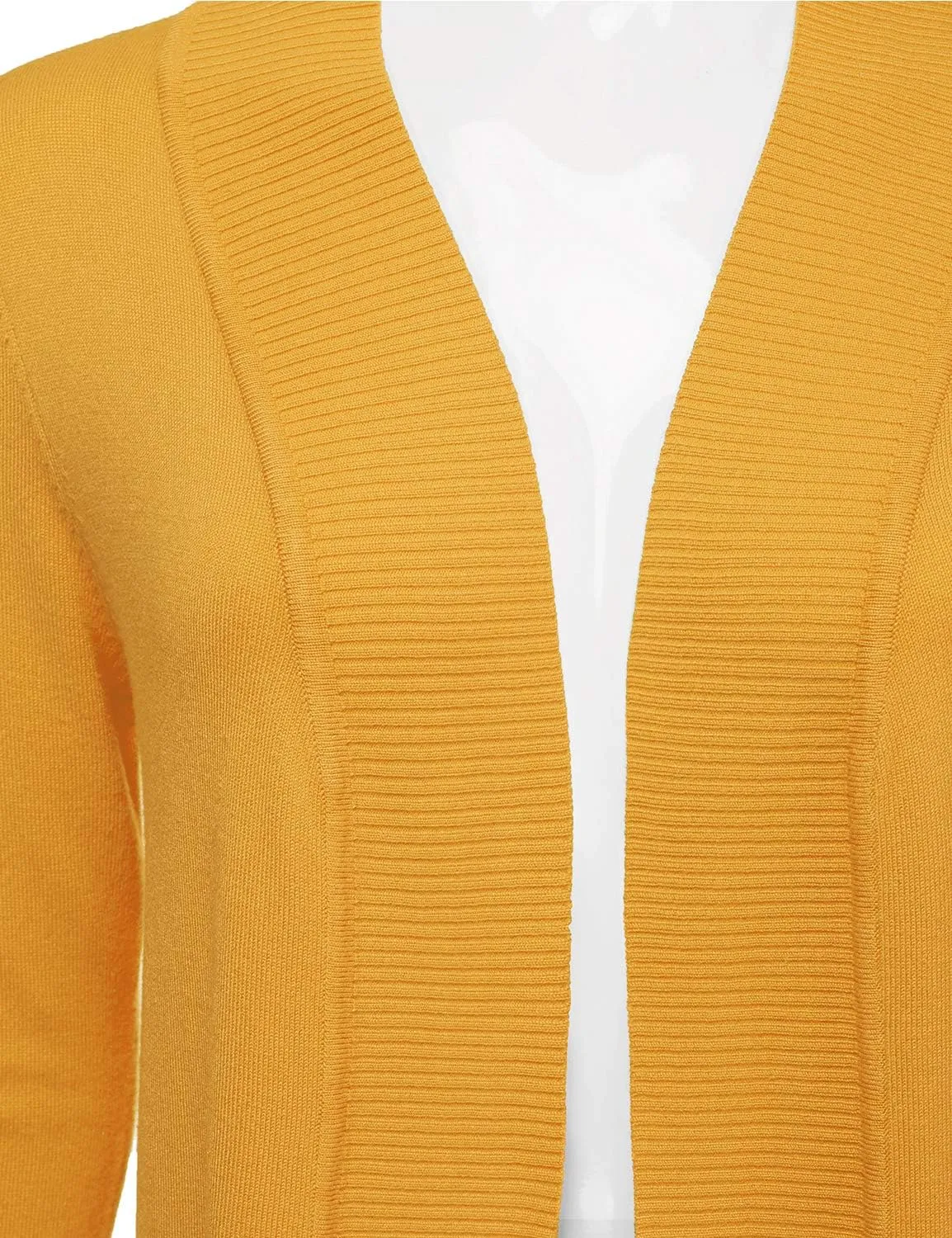 JJ Perfection Casual Open Front Knit Cardigan Long Sleeve with Side Pockets Basic Sweater Jackets for Womens with Plus Size