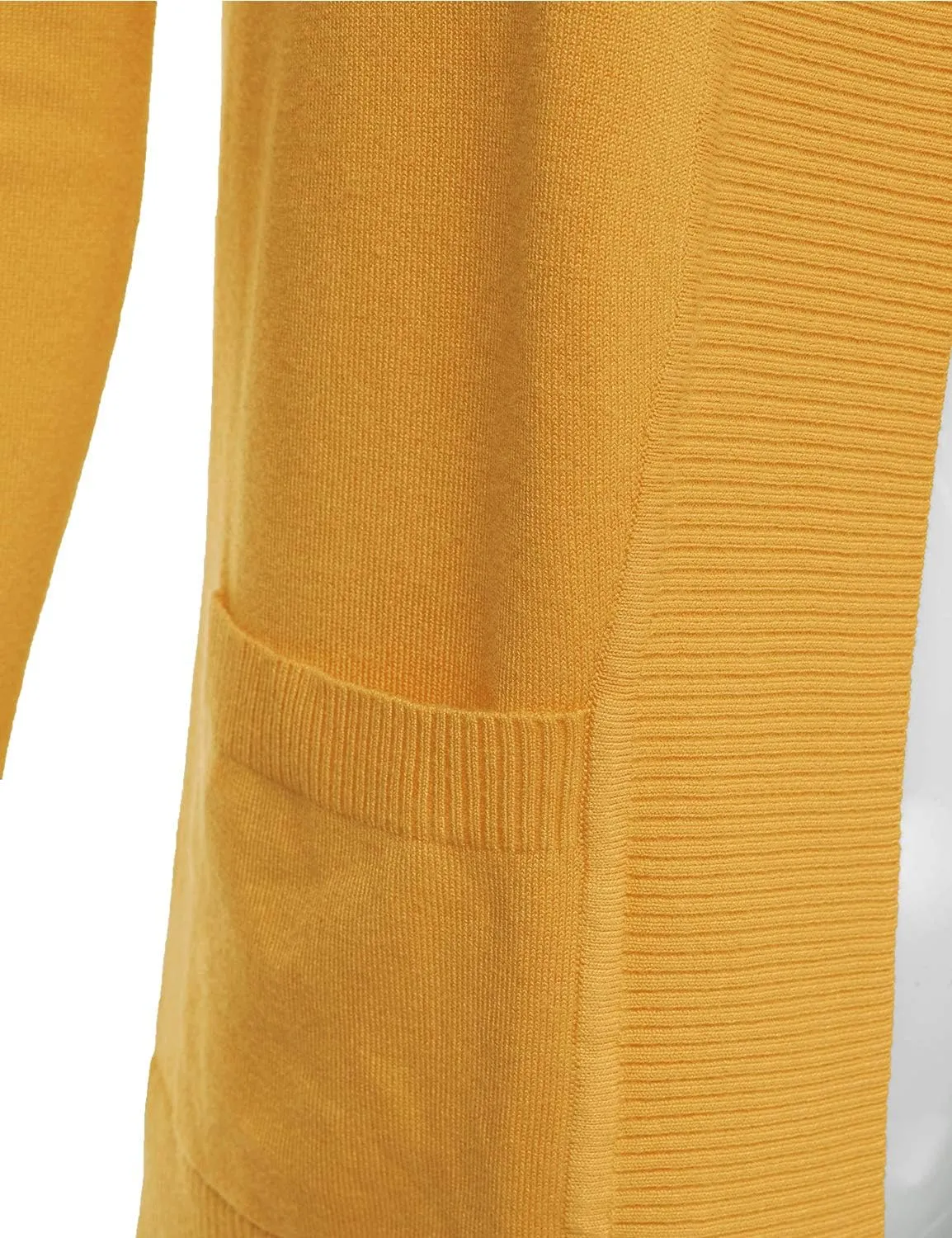 JJ Perfection Casual Open Front Knit Cardigan Long Sleeve with Side Pockets Basic Sweater Jackets for Womens with Plus Size