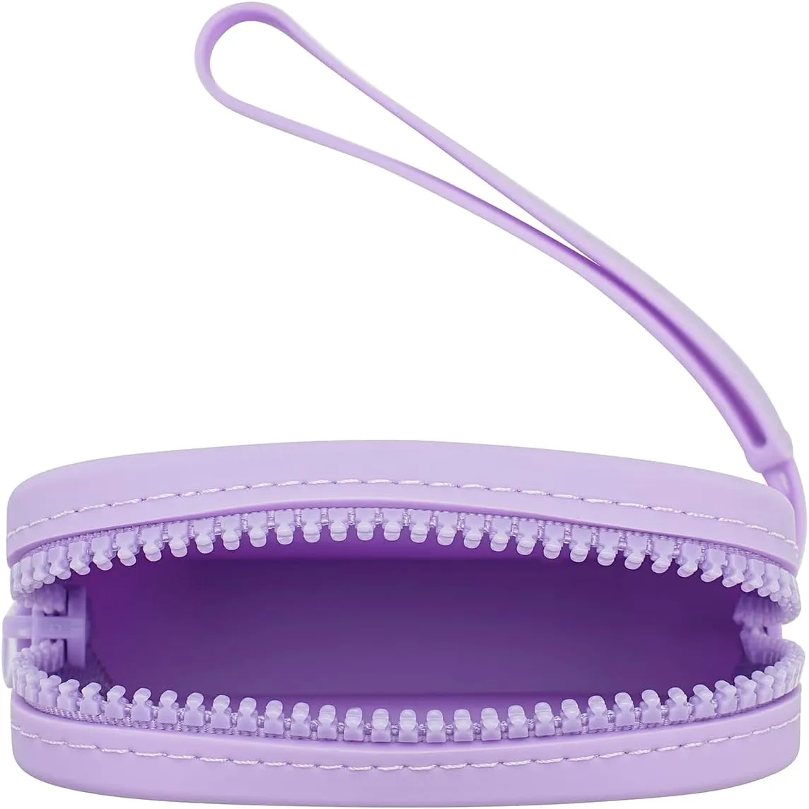 JOVAKIT Small Square Portable Silicone Makeup Bag for Women, Travel Waterproof Toiletry Cosmetic Bag Gifts for Women Girls, Zipper Closure Makeup Case with Handle (Purple)