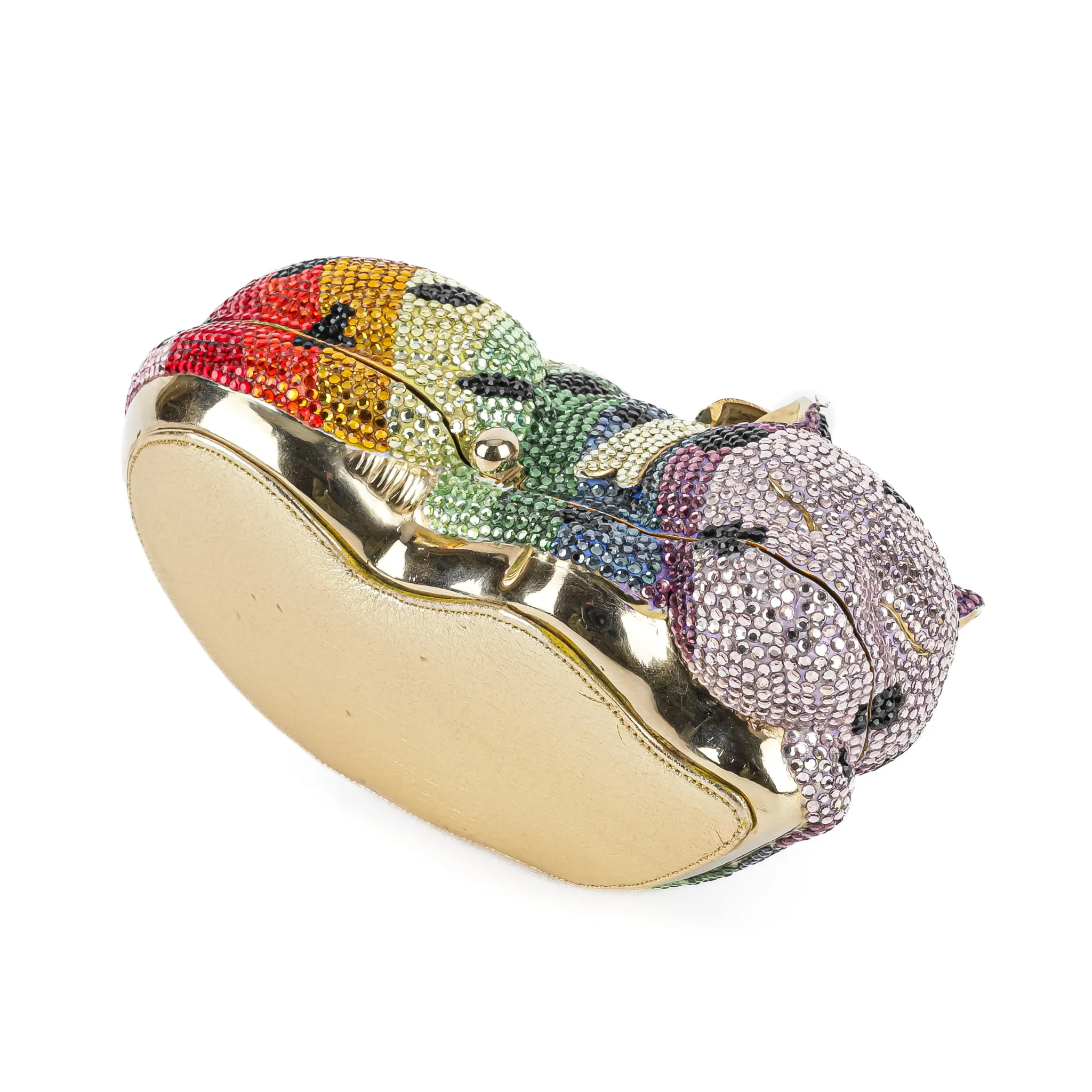 JUDITH LEIBER Rainbow Sleeping Cat Minaudiere
