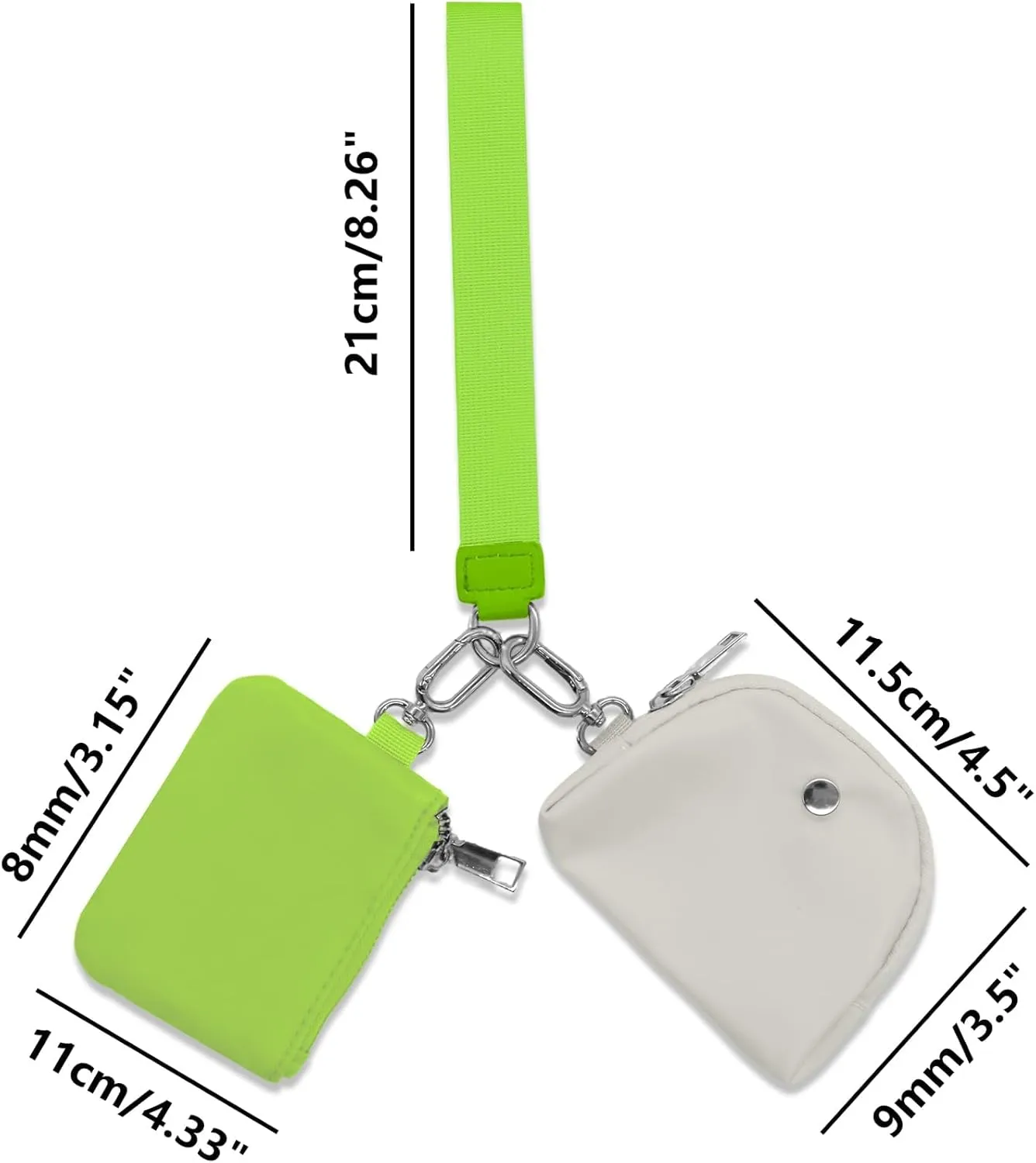 Keychain Wristlets Wallets,ULIFESTAR 1PCS Mini Zip Around Keychain Wristlets Wallets Small Portable Dual Pounch Wristlets Detachable Coin Purse Pocket Gifts for Women Travel Outdoors