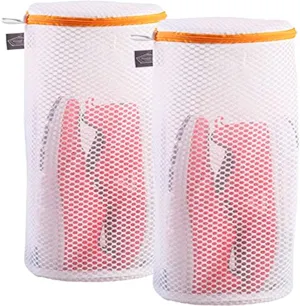 Kimmama Laundry Bags Mesh Wash Bags, Shoe Washing Machine Bag, Net Washer Sack with Zipper, Dryer Pouch for Cleaning and Drying Footwear, Sneaker, Trainers, Plimsolls, Slippers, Gym, Running, Tennis