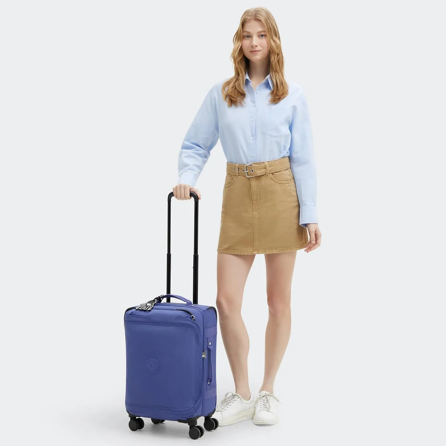 Kipling Spontaneous Small Rolling Luggage Ocean Blue