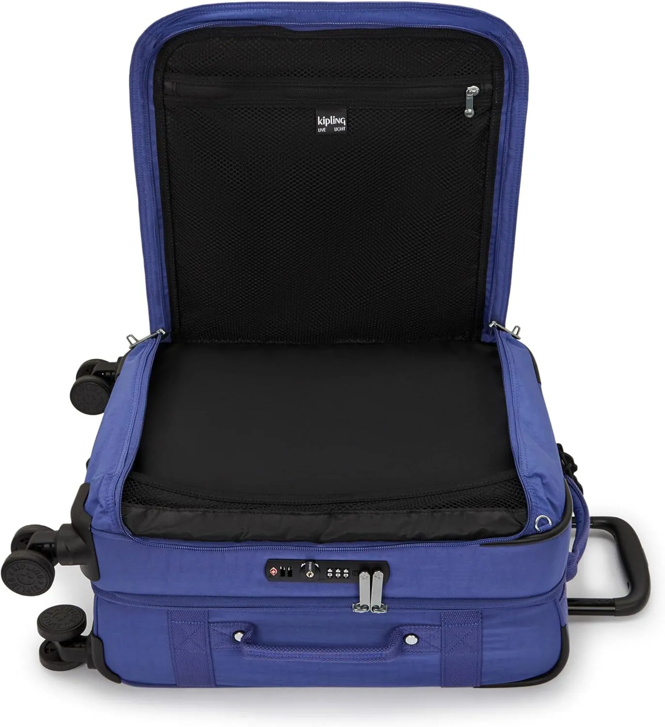 Kipling Spontaneous Small Rolling Luggage Ocean Blue