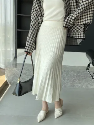 Knitted Slim Elastic Waist Skirt