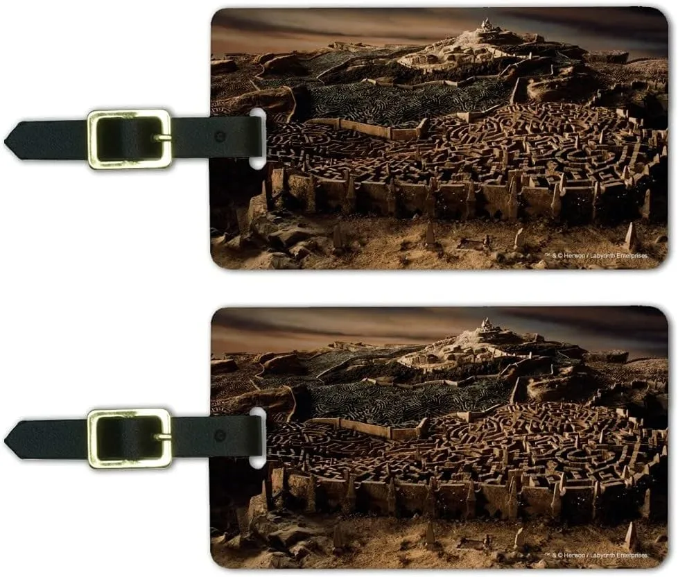 Labyrinth Hedge Maze Goblin City Luggage ID Tags Carry-On Cards - Set of 2