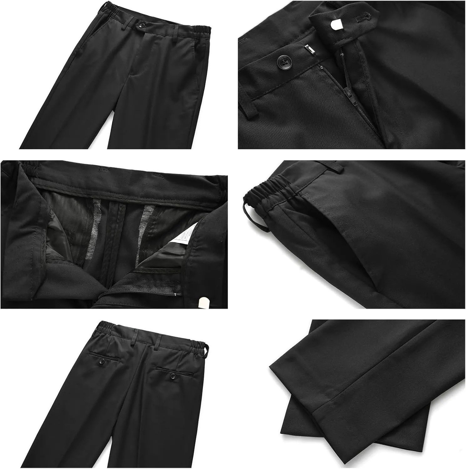 Lamgool Boys Suits Slim Fit Tuxedo Set 3 Pieces with Jacket Vest Pant for Kids Prom Wedding Formal Dresswear Outfit 4-16Y
