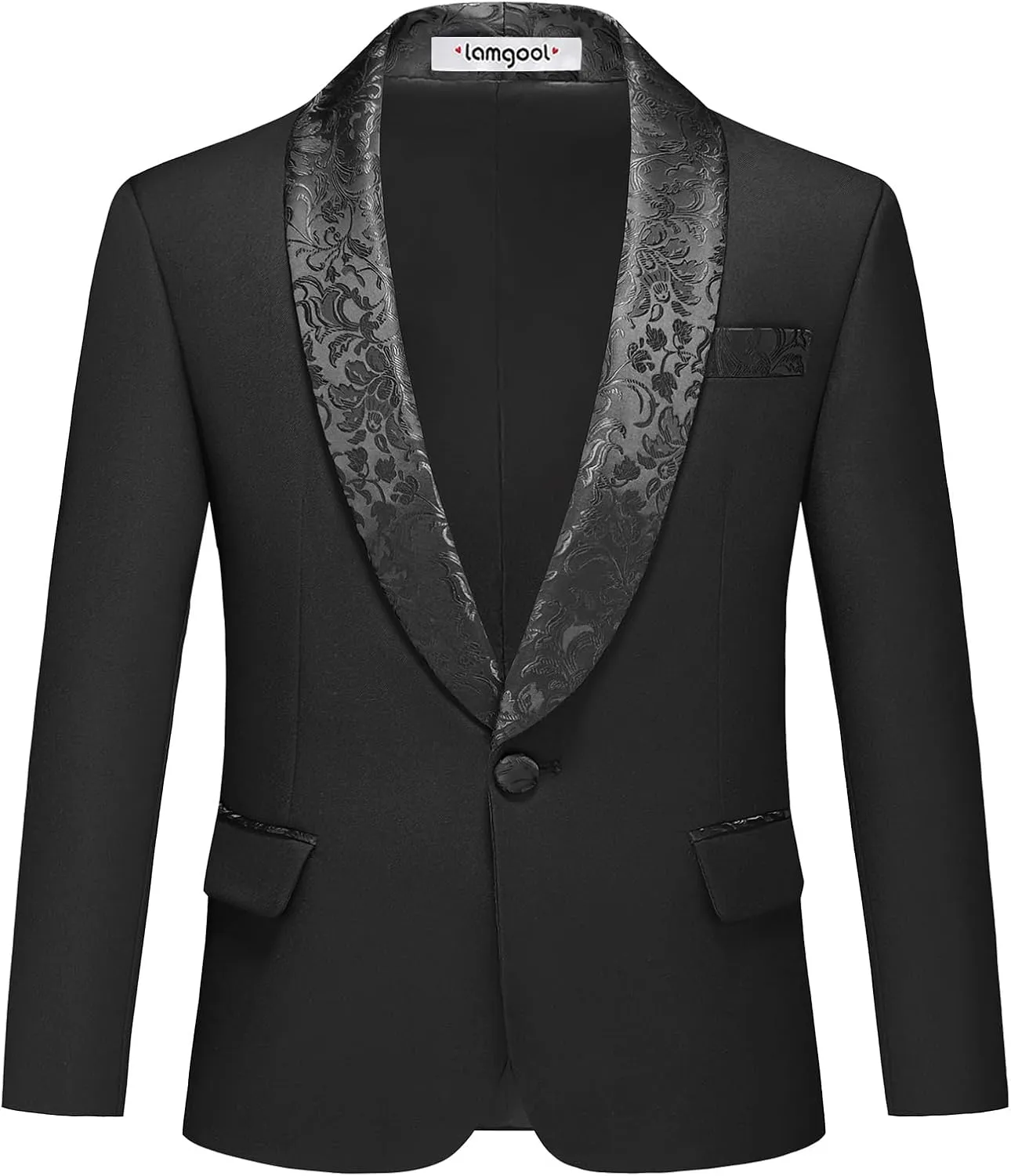 Lamgool Boys Suits Slim Fit Tuxedo Set 3 Pieces with Jacket Vest Pant for Kids Prom Wedding Formal Dresswear Outfit 4-16Y