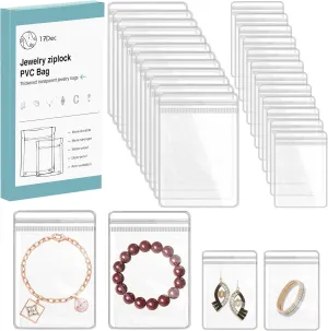 Large Silver Storage Bag Anti Tarnish Jewelry Storage Bag,Small Jewelry Bag Clear Plastic,Clear Storage Bag with Zipper,Jewelry Packaging for Small Business.