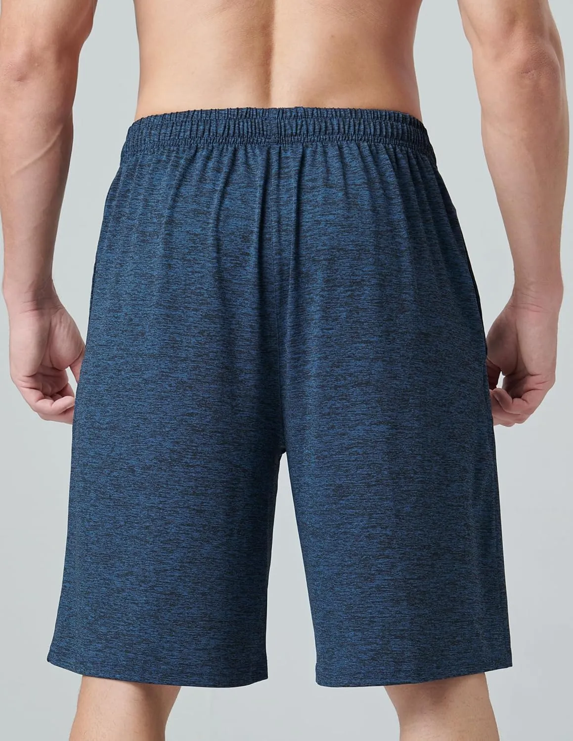 Liberty Imports 5 Pack Men's Quick Dry Athletic Basketball Shorts 9" Inseam with Pockets, Activewear for Workout Gym Running