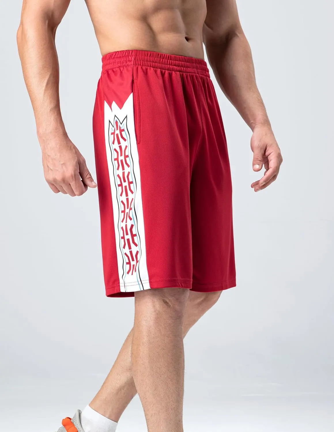 Liberty Imports 5 Pack Men's Quick Dry Athletic Basketball Shorts 9" Inseam with Pockets, Activewear for Workout Gym Running
