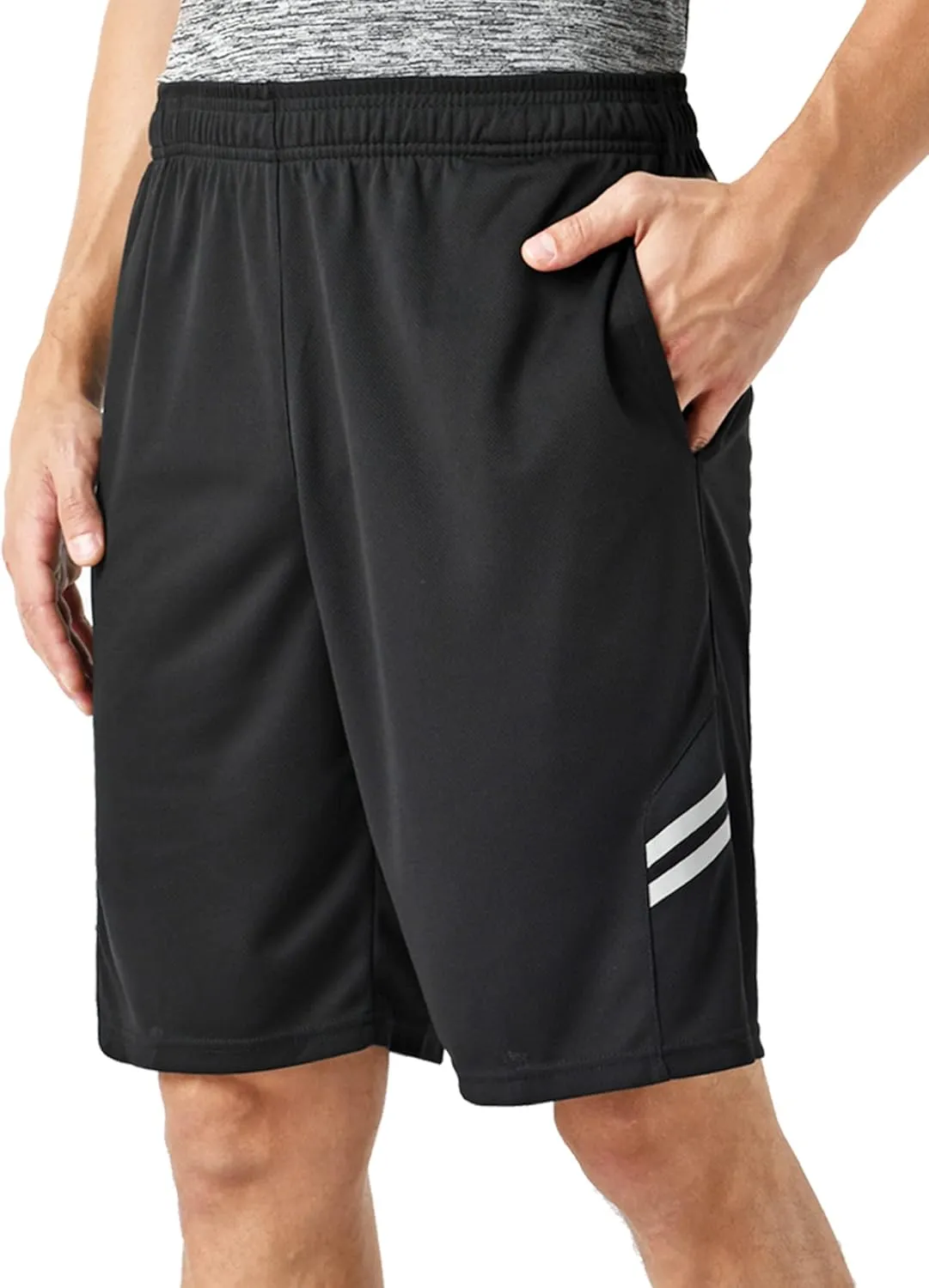 Liberty Imports 5 Pack Men's Quick Dry Athletic Basketball Shorts 9" Inseam with Pockets, Activewear for Workout Gym Running