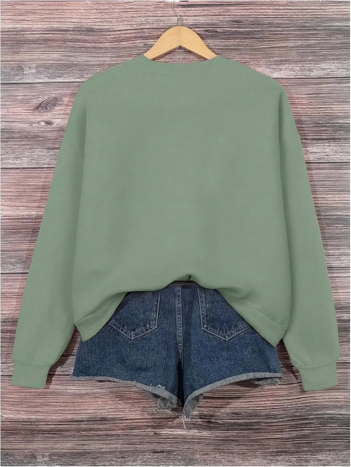MakeMeChic Women's Graphic Print Long Sleeve Crew Neck Drop Shoulder Oversized Sweatshirt Pullovers Top
