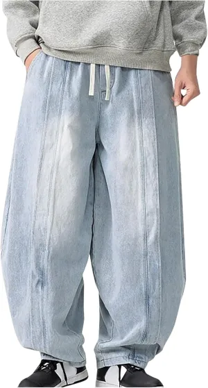Man Pants Pants for Man Denim Medieval Harem Western Flare Wide Leg Summer Fall Pants 2025