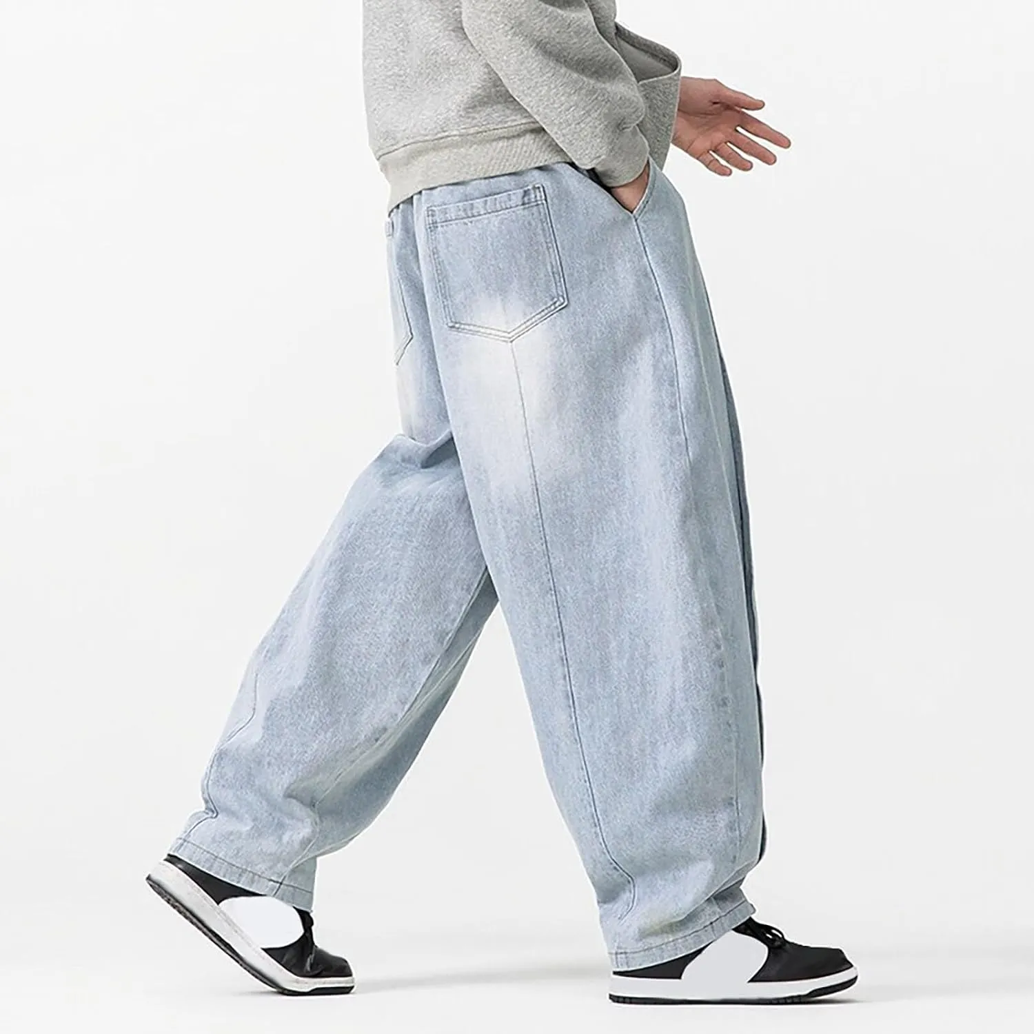 Man Pants Pants for Man Denim Medieval Harem Western Flare Wide Leg Summer Fall Pants 2025