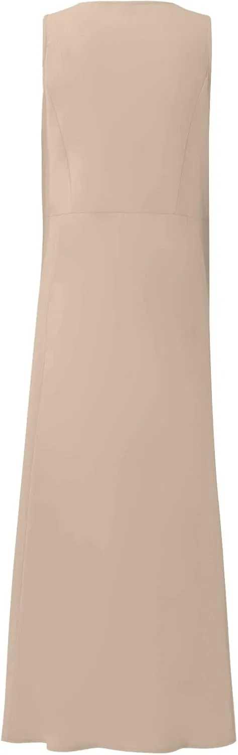 Maxi Dress for Women,2023 Spring Summer Cotton Linen Boho Casual Fashion Sleeveless Dress for Holiday