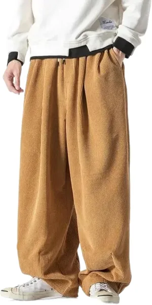 Men Casual Wide Leg Pants Streetwear Harem Pants Mens Long Trousers Loose Male Oversized Harajuku Trousers