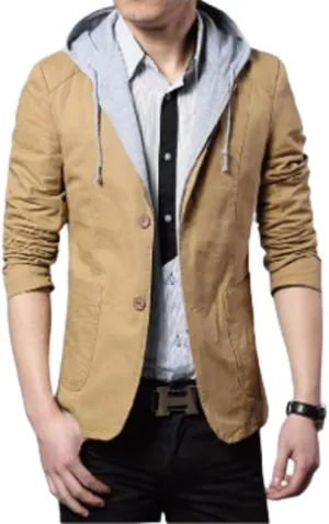 Men Street Style Hooded Blazer