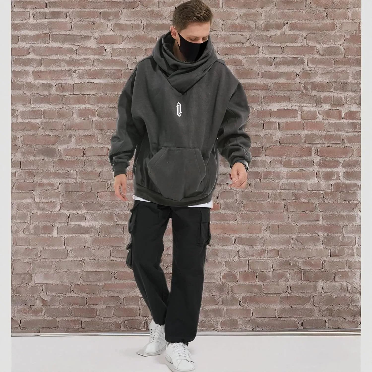 Men's Long Sleeve Fleece Hoodie Lightweight Hip Hop Soft Cotton Pullover Unisex Casual Hooded Sweatshirts