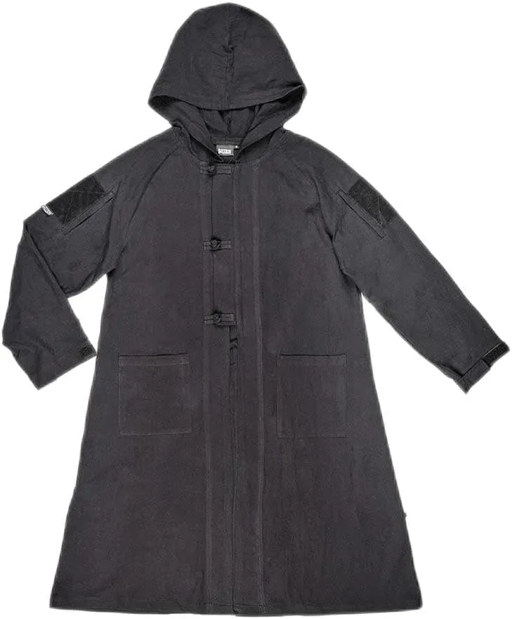 Military Combat Suit, Mens Tactical Long Coat Cloak with Hood, Army Uniforms for Outdoor Hunting Training Camping