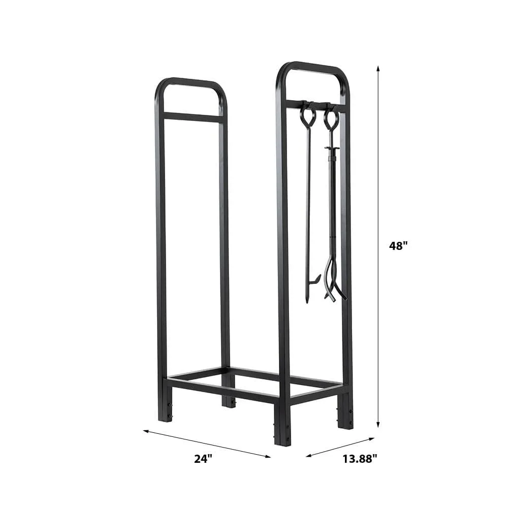 Modern Ember Sierra Mills 24-in Log Rack with Cover