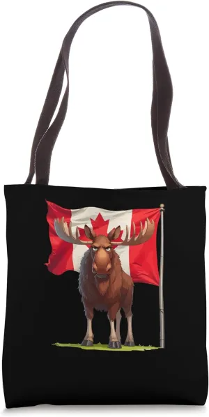 Moose Proud Canadian Flag Canada Matching Family Lover Tote Bag