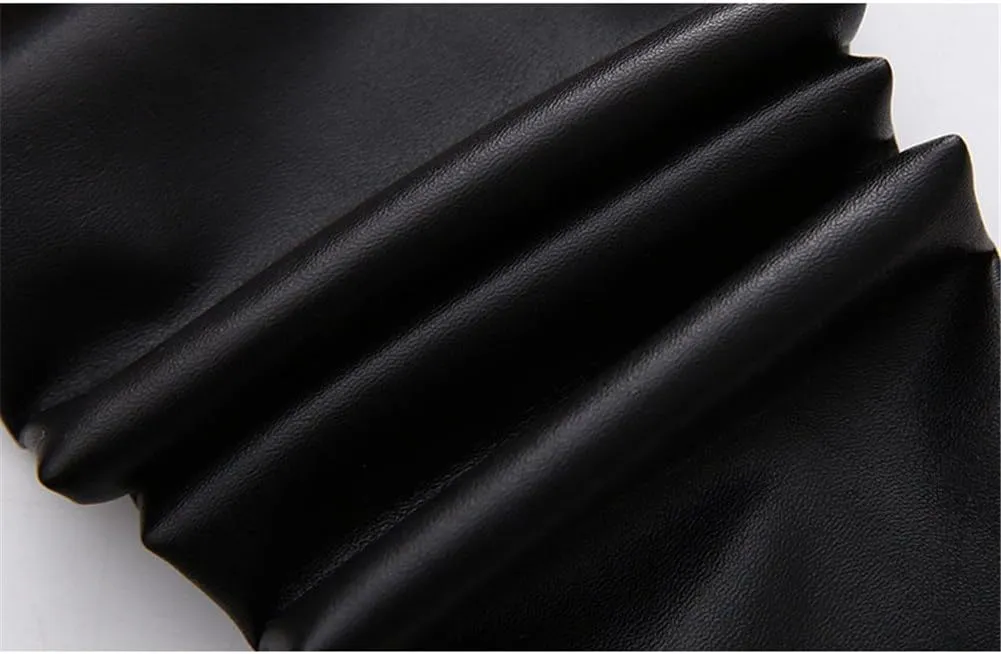 Mud Kingdom Little Girls Warm Pants Faux Leather Fleece Lined