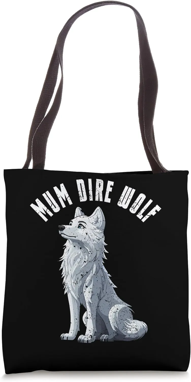 Mum Dire Wolf Shirt Matching Family Reunion Mommy Mama Mom Tote Bag