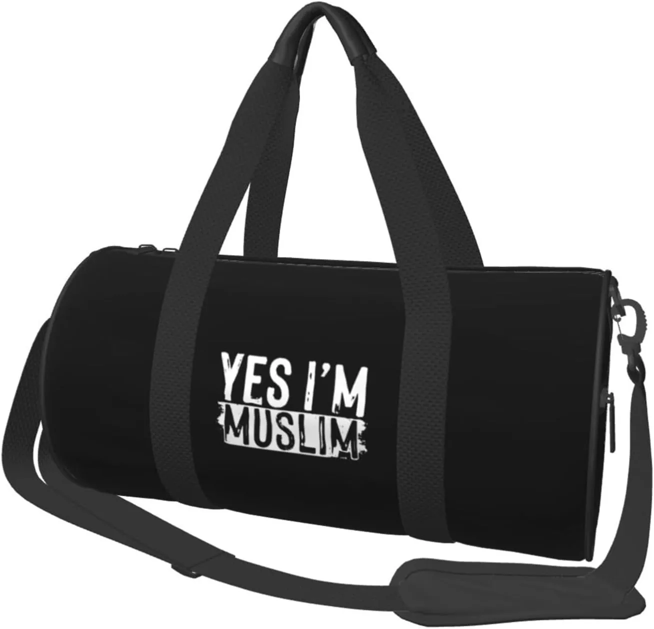 Muslim Islam Arabic Islamic Religious Allah God Be Convertible Garment Bag with Shoulder Strap, Carry on Garment Duffel Bag for Men Women - Rolling Foldable for Travel Luggage Bags (Black)