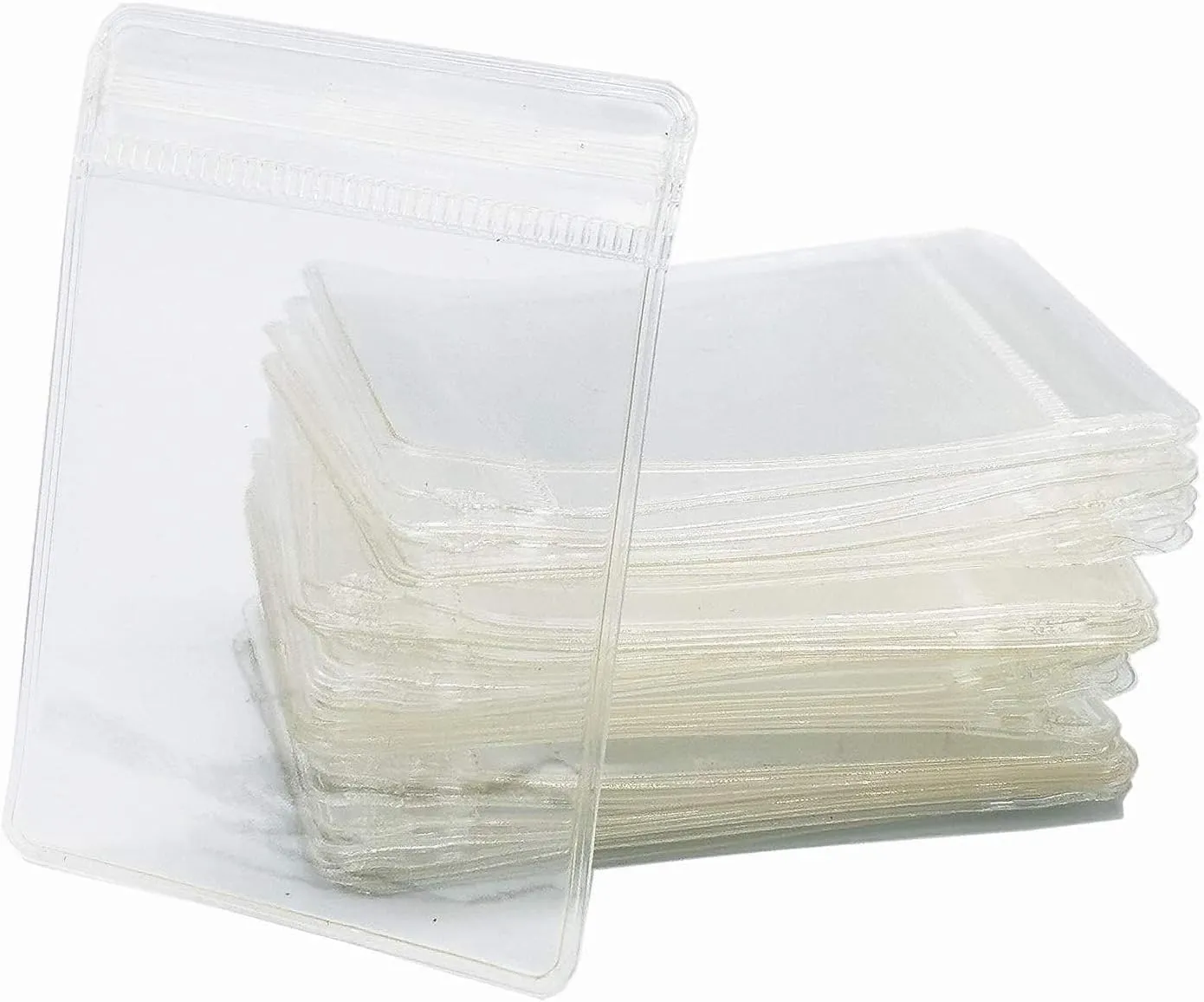 NATX 100pcs Clear PVC Transparent Zip Lock Jewelry Bag Small Size Dust Proof Airtight Pouch Plastic Zipper Self Seal Packing Organizer Storage Bags for Rings Earrings Bracelet (3.1x4.7in)