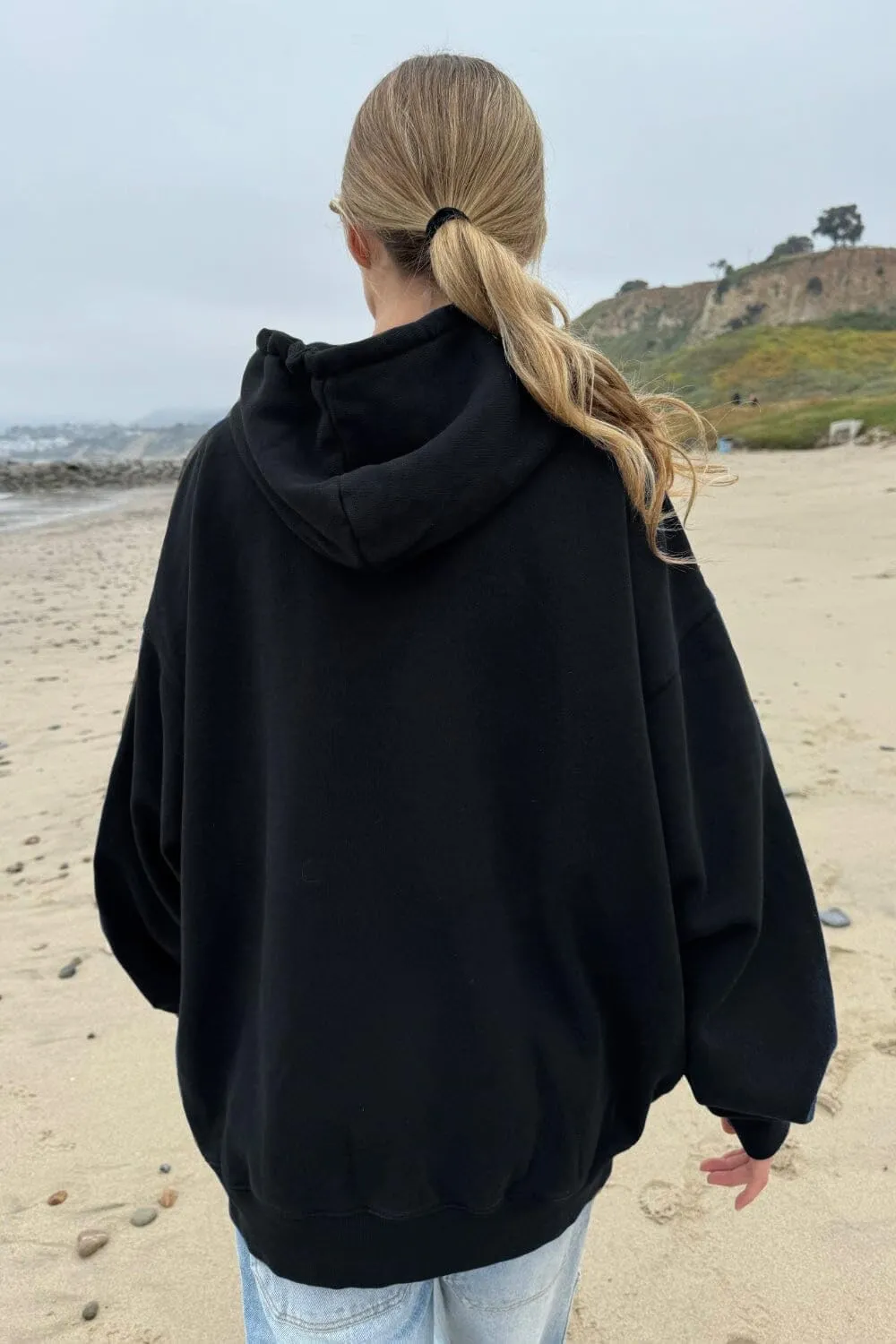 NUFIWI Women's Oversized Zip Up Hoodie Loose Long Sleeve Hooded Sweatshirt with Pockets Casual Jacket Preppy Streetwear