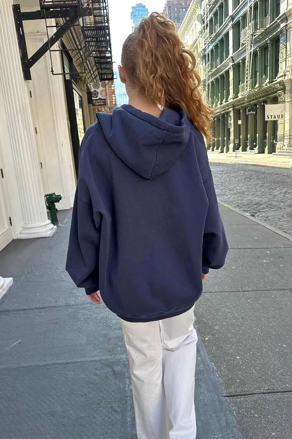 NUFIWI Women's Oversized Zip Up Hoodie Loose Long Sleeve Hooded Sweatshirt with Pockets Casual Jacket Preppy Streetwear
