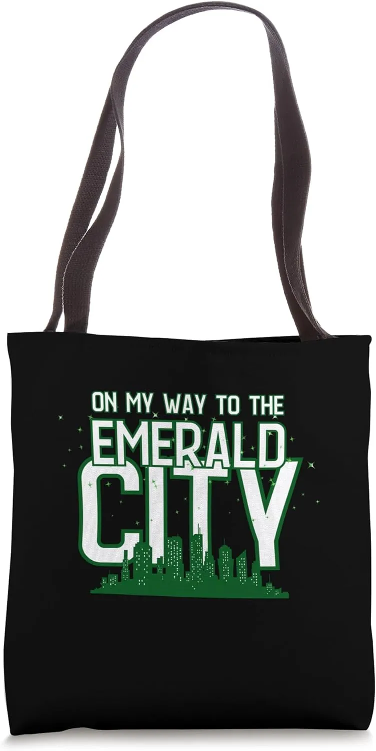 On My Way To The Emerald-City - Graphic Wiz Casual Tees Tote Bag