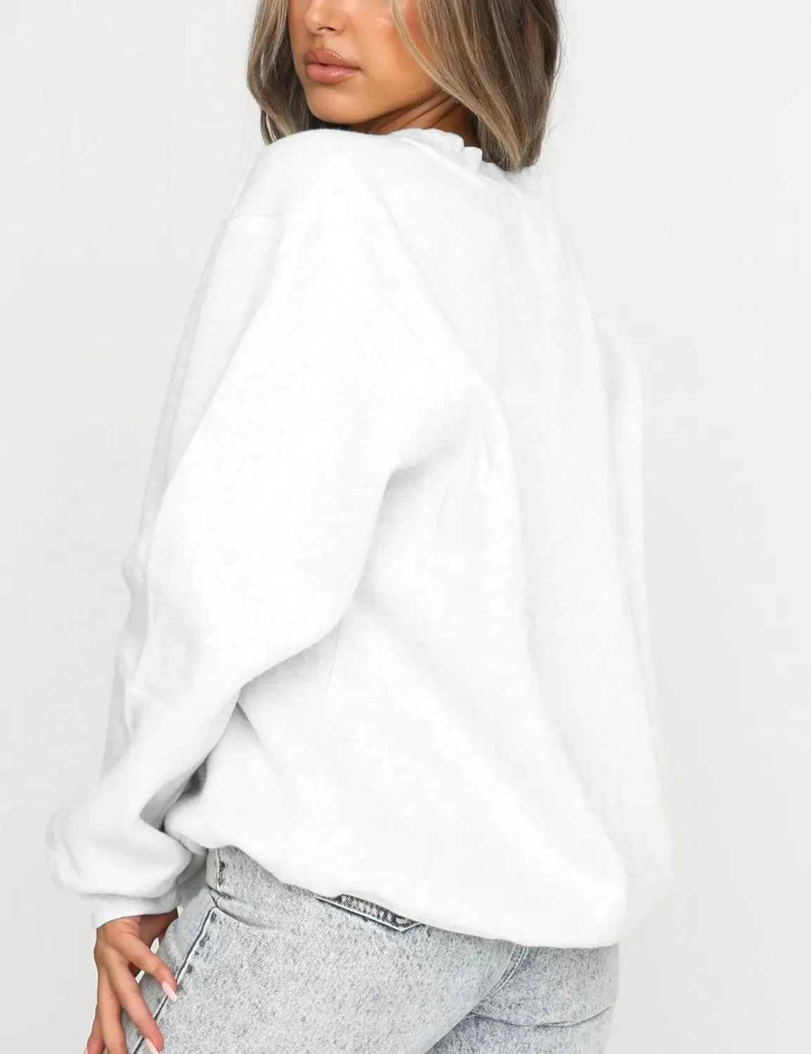 Orchidays Women's Casual Crewneck Sweatshirt Long Sleeve Loose Fitting Pullovers Fall Tops