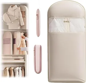 Otherwise Garment Bags, Intelligenck Garment Bag, Save Space, Hang For Storage, Suitable For Coats, Suit, Etc, Prevent Dust And Moisture, And Hang Neatly (Beige-M)