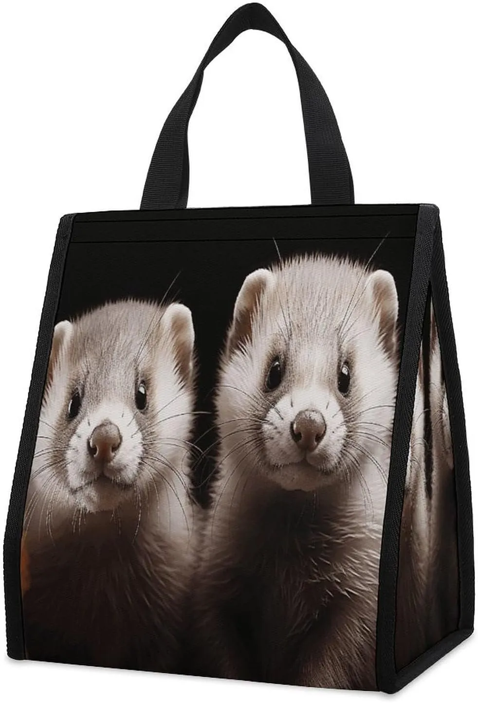 Outdoor Cooler Bags, Ferrets Printed Cooler Bag, Insulated Tote Bag, Grocery Tote Bag