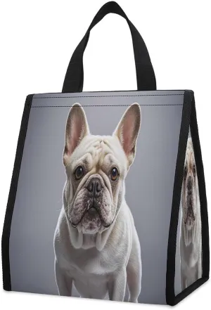 Outdoor Cooler Bags, French Bulldog Printed Cooler Bag, Insulated Tote Bag, Grocery Tote Bag