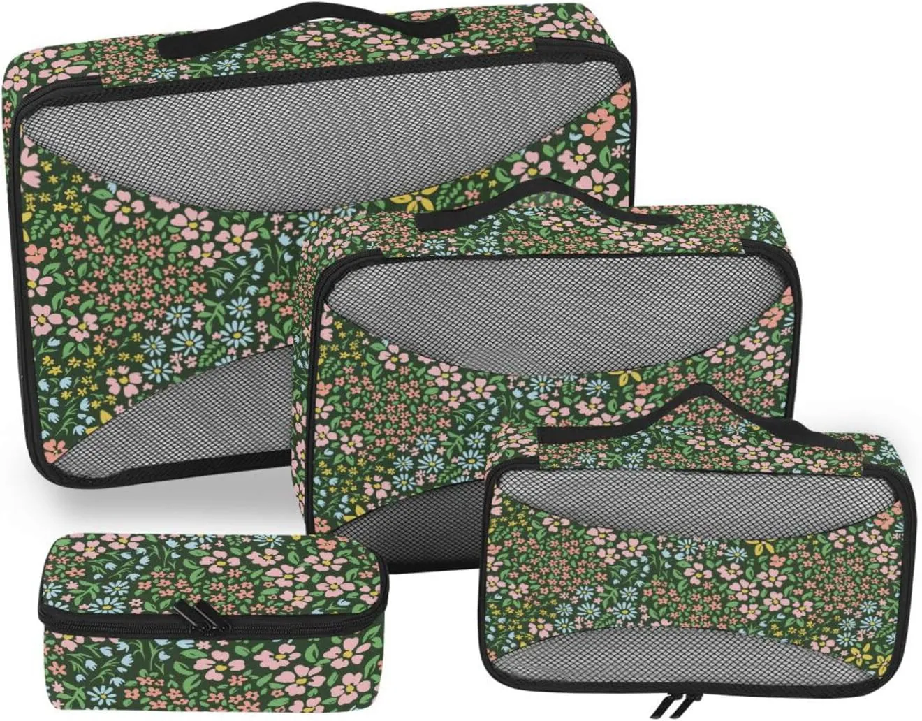 Packing Cubes for Travel 4 Set Suitcase Organizer Travel Cubes for Luggage Packing Cuves Floral