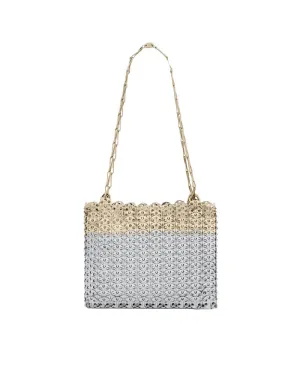 Paco Rabanne skyline Pochette Silver/ light gold