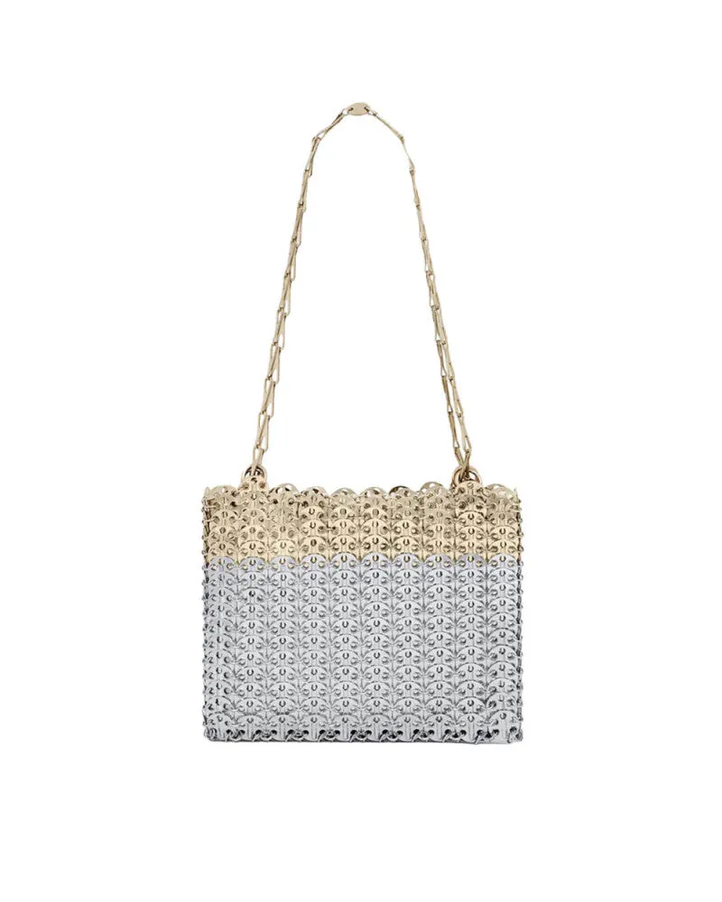 Paco Rabanne skyline Pochette Silver/ light gold