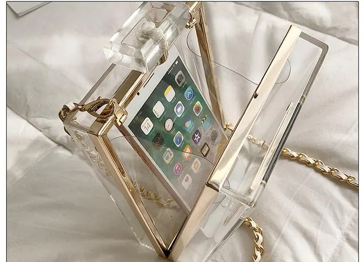Paris Bottle Handbags clear and black