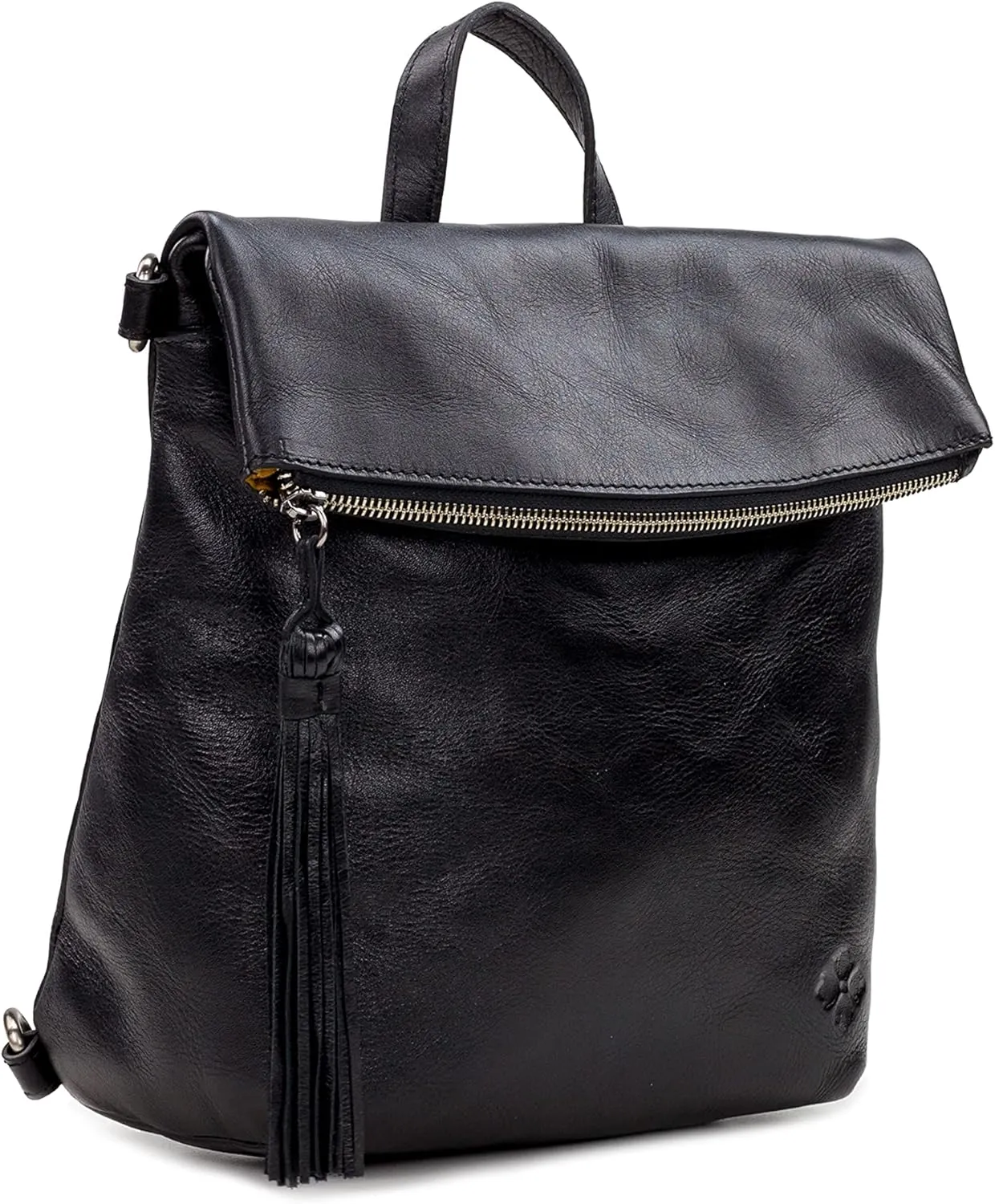 Patricia Nash Luzille 100% Full Grain Leather Backpack for Women - Convertible Backpack Tote - Genuine Leather BackPack Purse/Crossbody, Black O/S