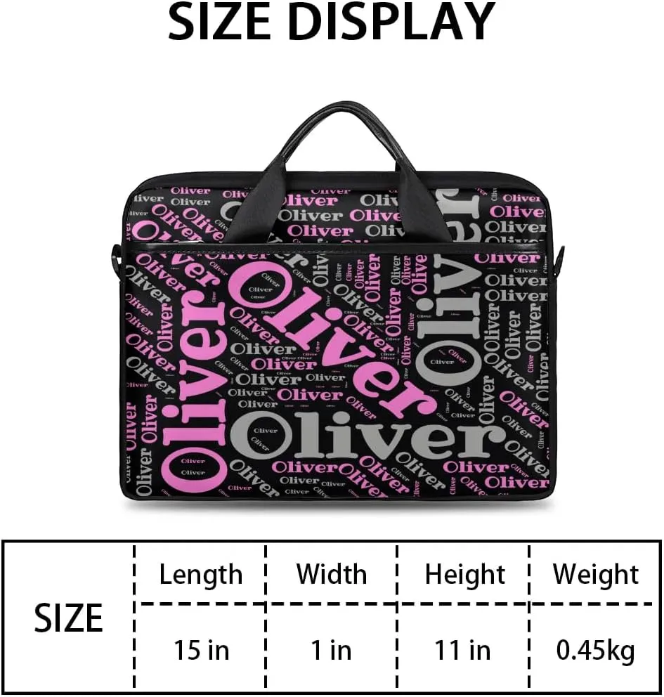 Personalized Laptop Bag Case Briefcases for Men Women, Computer Cases for Laptops, Tablet Shoulder Bag Carrying Case