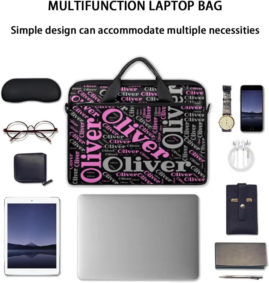 Personalized Laptop Bag Case Briefcases for Men Women, Computer Cases for Laptops, Tablet Shoulder Bag Carrying Case