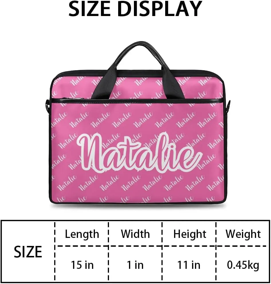 Personalized Name Laptop Bag Case Briefcases for Man Woman, Custom Computer Cases for Laptops, Tablet Shoulder Bag
